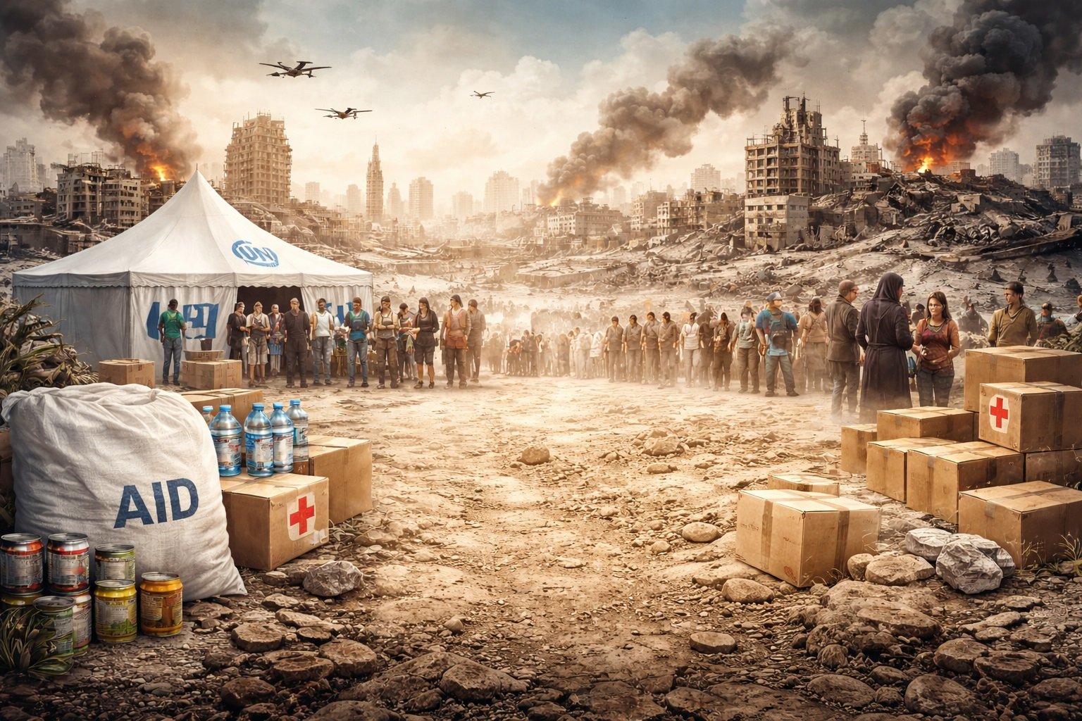 الاقتصاد الإغاثي في غزة: كيف تهدد العقوبات الأمريكية تماسك البنية الاجتماعية؟